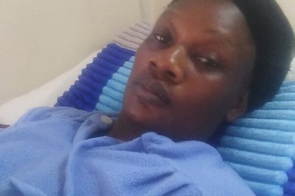 Kundai Zhungu lying in Parirenyatwa hospital recovering from breast cancer medical operation